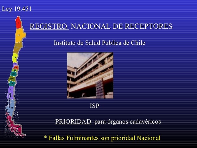 Resultado de imagen para Registro Nacional de Receptores de Órganos chile