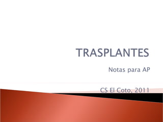 Notas para AP CS El Coto, 2011 