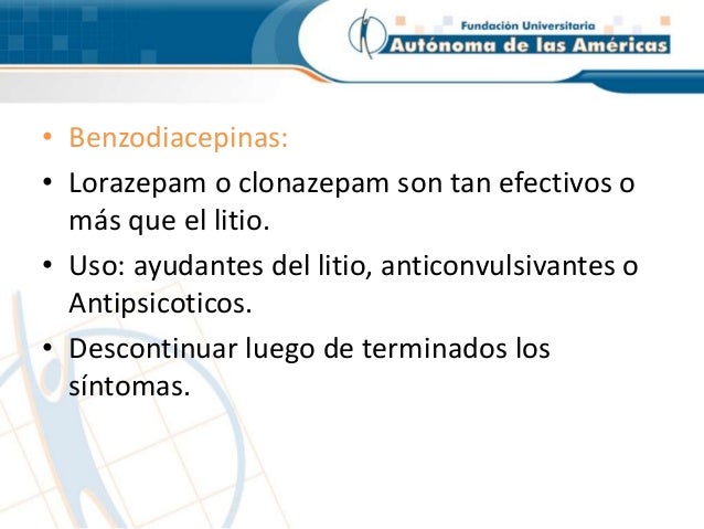En trastorno clonazepam bipolar el