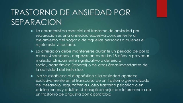 Trastorno de ansiedad por separacion