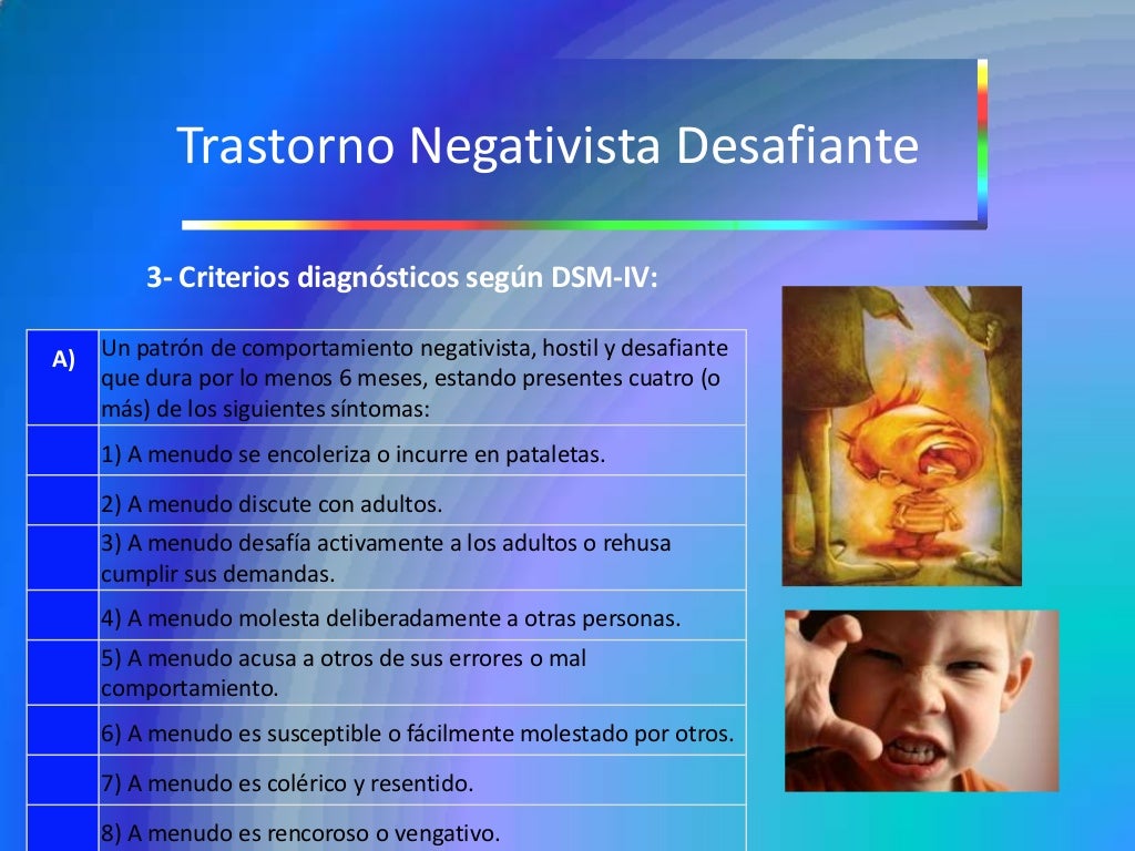 Trastorno Negativista Desafiante y Trastorno de Conducta Disocial Trastorno Negativista Desafiante y Trastorno de Conducta Disocial