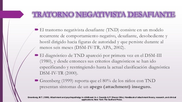 Trastorno Negativista Desafiante