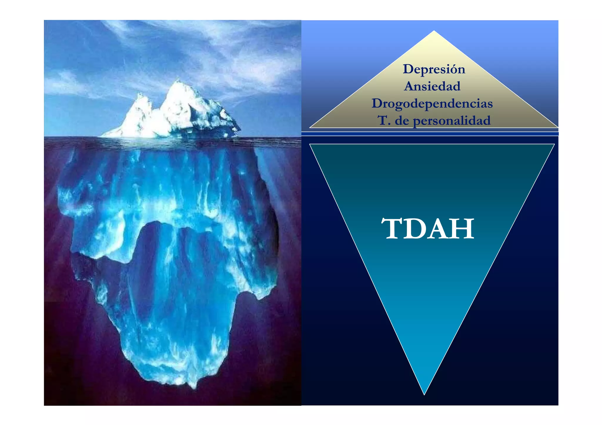Depresión
     Ansiedad
Drogodependencias
 T. de personalidad




 TDAH
 