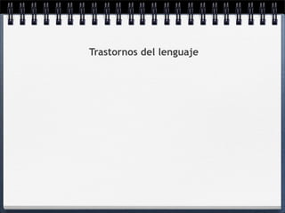 Trastornos del Lenguaje
