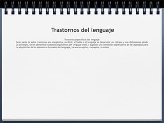 Trastornos del Lenguaje