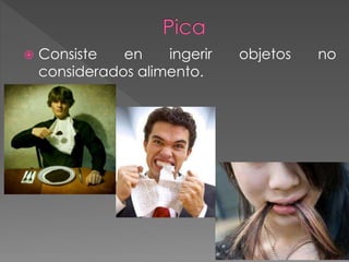  Consiste en ingerir objetos no 
considerados alimento. 
 