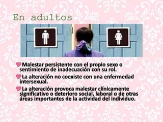 Trastornos de identidad sexual y parafilias