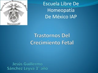 Escuela Libre De
Homeopatía
De México IAP
 