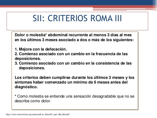 Criterios De Roma Sindrome De Intestino Irritable es.slideshare.net