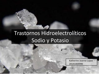 Trastornos Hidroelectrolíticos
Sodio y Potasio
Katherine Joanne Lopez
20141004990
 