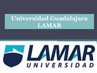 Universidad Guadalajara 
LAMAR 
 