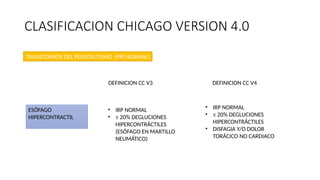 TRASTORNOS MOTORES ESOFÁGICOS CHICAGO 4.pptx