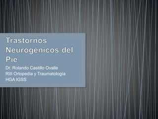 Dr. Rolando Castillo Ovalle 
RIII Ortopedia y Traumatología 
HGA IGSS 
 