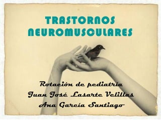 Rotación de pediatría Juan José Lasarte Velillas Ana García Santiago TRASTORNOS NEUROMUSCULARES 