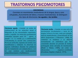 Trastornos psicomotores discinesias | PPTX