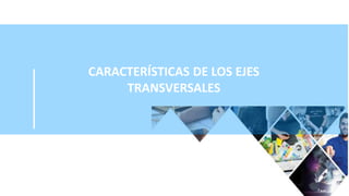 CARACTERÍSTICAS DE LOS EJES
TRANSVERSALES
 