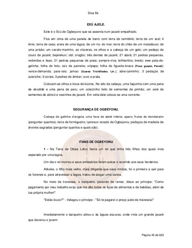 italian explain ifa odus