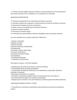 Tratado de libre comercio con la union europea | DOCX