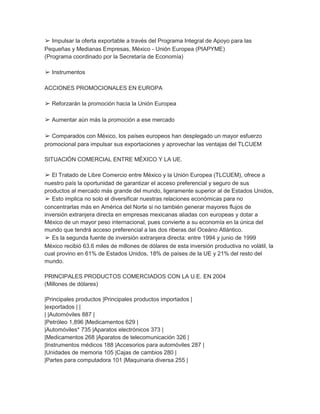 Tratado de libre comercio con la union europea | DOCX