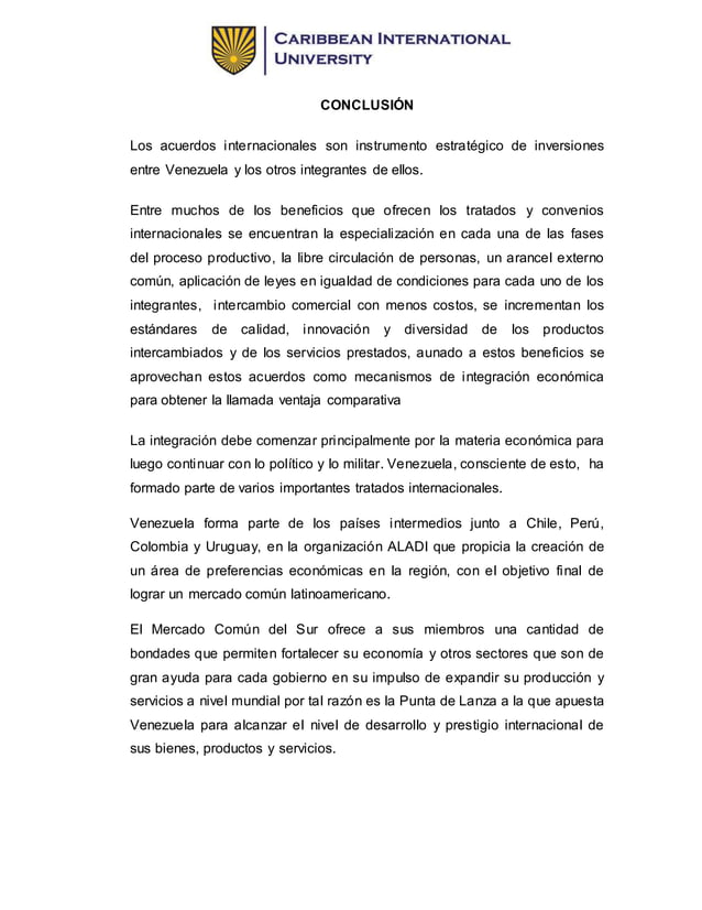 Tratados y convenios de Venezuela Tratados y convenios de Venezuela
