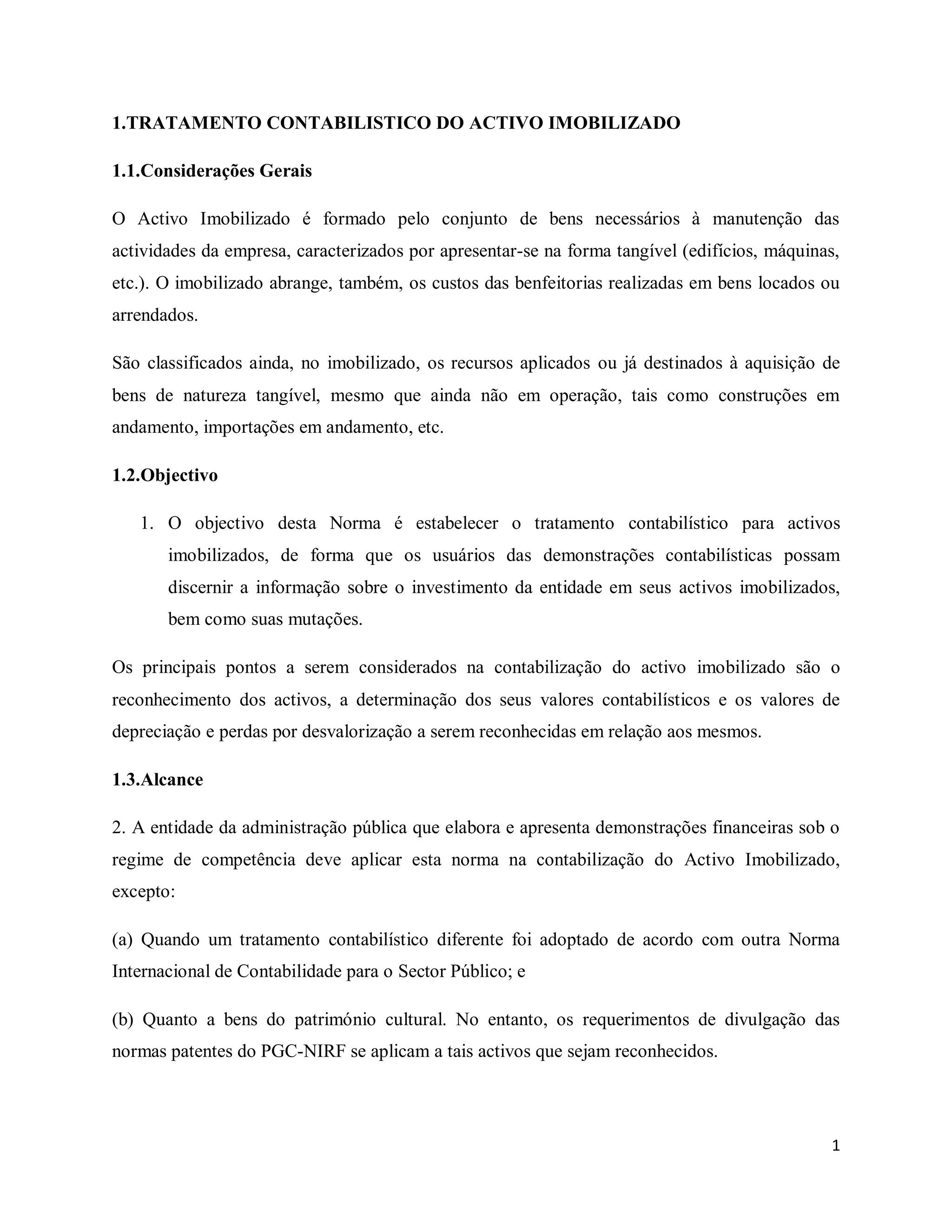 Tratamento contabilistico do activo imobilizado | PDF