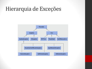 Hierarquia de Exceções  