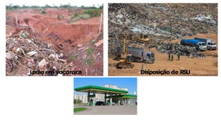 Disposição de RSU
Lixão em voçoroca
 