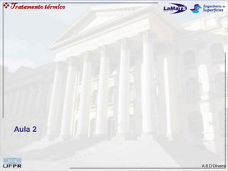 A.S.D’Oliveira
Aula 2
Tratamentotérmico
 