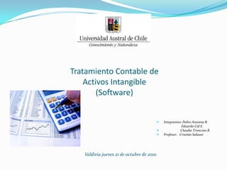 Tratamiento Contable de  Activos Intangible  (Software) ,[object Object], Eduardo Cid E. ,[object Object]