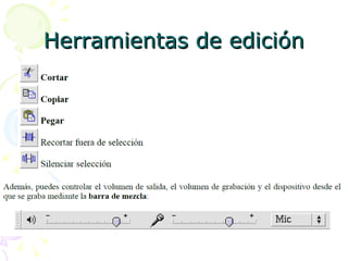 Herramientas de edición 