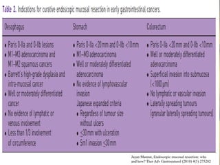 14/08/2013 36
Jayan Mannat, Endoscopic mucosal resection: who
and how? Ther Adv Gastroenterol (2010) 4(5) 275282
 