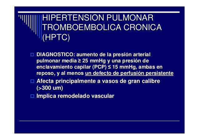 Tratamiento de hipertensión pulmonar tromboembolica..