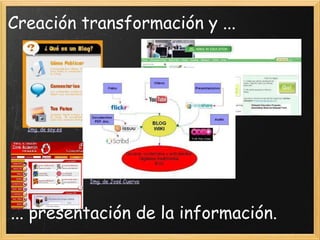 Creación transformación y ...  ... presentación de la información. Img. de soy.es   Img. de José Cuerva   