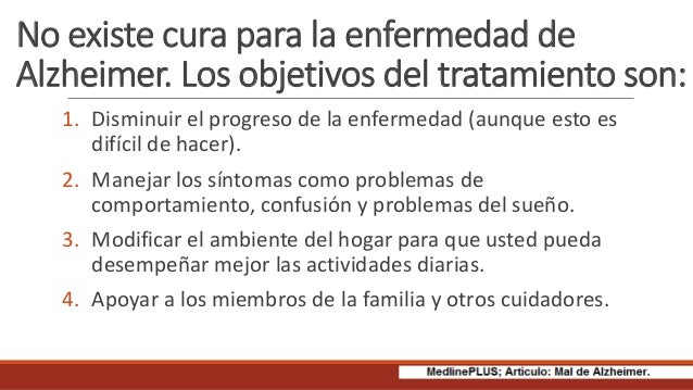 Tratamiento del alzheimer Tratamiento del alzheimer