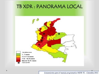 TB XDR : PANORAMA LOCAL

Lineamientos para el manejo programatico MDR TC . Colombia 2013

 