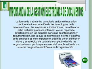 Tratamiento de los documentos