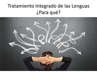 Tratamiento Integrado de las Lenguas
¿Para qué?
 
