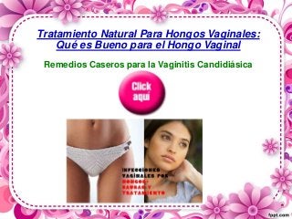 Tratamiento Natural Para Hongos Vaginales:
Qué es Bueno para el Hongo Vaginal
Remedios Caseros para la Vaginitis Candidiásica
 