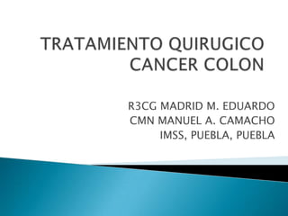 R3CG MADRID M. EDUARDO
CMN MANUEL A. CAMACHO
IMSS, PUEBLA, PUEBLA
 