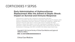 CORTICOIDES Y SEPSIS
 