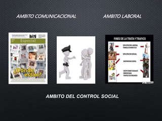 AMBITO COMUNICACIONAL AMBITO LABORAL
AMBITO DEL CONTROL SOCIAL
 