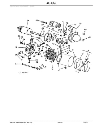 TRACTORS JOHN DEERE 5600 AND 5700 CQ33115 06MAI04
STARTING MOTOR (COMPONENTS) - LUCAS
40.004
 