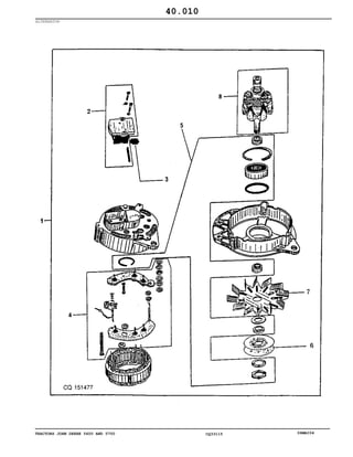 TRACTORS JOHN DEERE 5600 AND 5700 CQ33115 06MAI04
ALTERNATOR
40.010
 