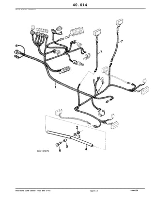 TRACTORS JOHN DEERE 5600 AND 5700 CQ33115 06MAI04
MAIN WIRING HARNESS
40.014
 