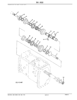 TRACTORS JOHN DEERE 5600 AND 5700 CQ33115 06MAI04
TRANSMISSION TOP SHAFT COLLAR SHIFT
50.022
 