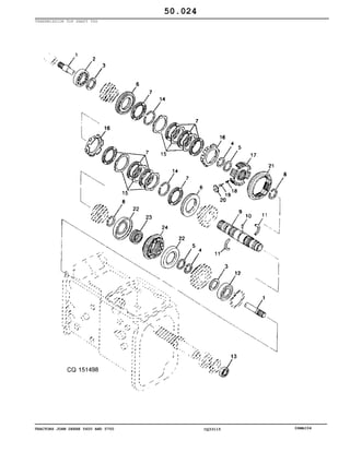 TRACTORS JOHN DEERE 5600 AND 5700 CQ33115 06MAI04
TRANSMISSION TOP SHAFT TSS
50.024
 