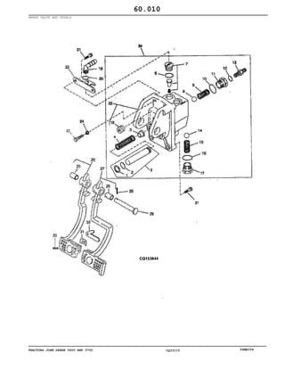 TRACTORS JOHN DEERE 5600 AND 5700 CQ33115 06MAI04
BRAKE VALVE AND PEDALS
60.010
 