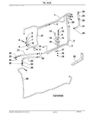 TRACTORS JOHN DEERE 5600 AND 5700 CQ33115 06MAI04
STEERING HIDRAULIC LINES
70.010
 