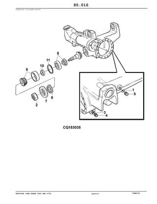 TRACTORS JOHN DEERE 5600 AND 5700 CQ33115 06MAI04
STEERING CYLINDER/DRIVE
80.016
 