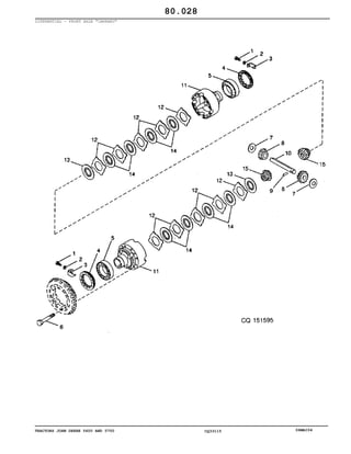 TRACTORS JOHN DEERE 5600 AND 5700 CQ33115 06MAI04
DIFERENTIAL - FRONT AXLE "CARRARO"
80.028
 